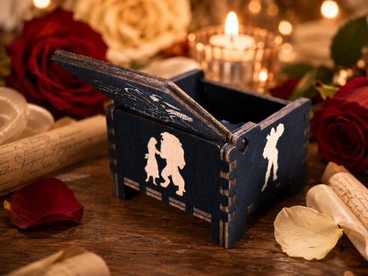 Beauty and the Beast Tale as Old as Time Wind-Up Wooden Music Box
