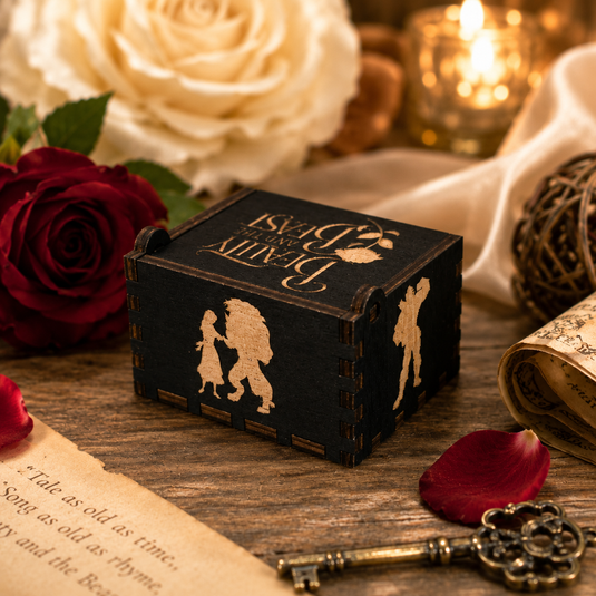 Beauty and the Beast "Tale As Old As Time" Manual Crank Music Box