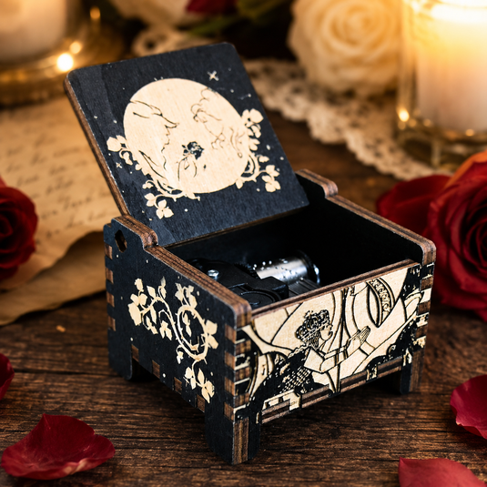 Beauty and the Beast Enchantress Wind-Up Wooden Music Box