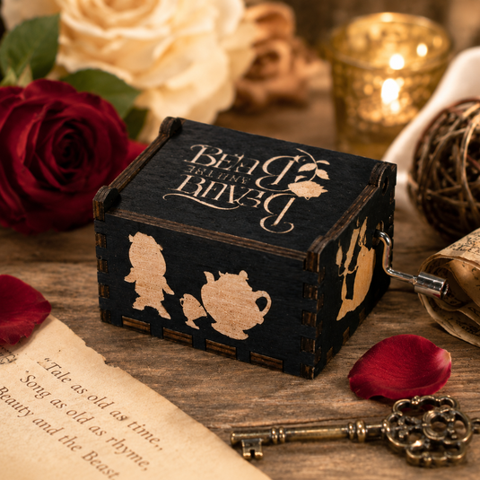 Beauty and the Beast "Tale As Old As Time" Manual Crank Music Box