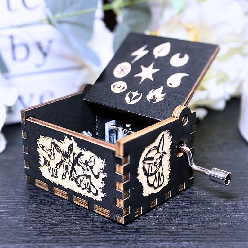 Load image into Gallery viewer, Pokemon &quot;Gotta Catch &#39;Em All&quot; Theme Song Manual Crank Music Box | &quot;Eeveelution&quot; Theme
