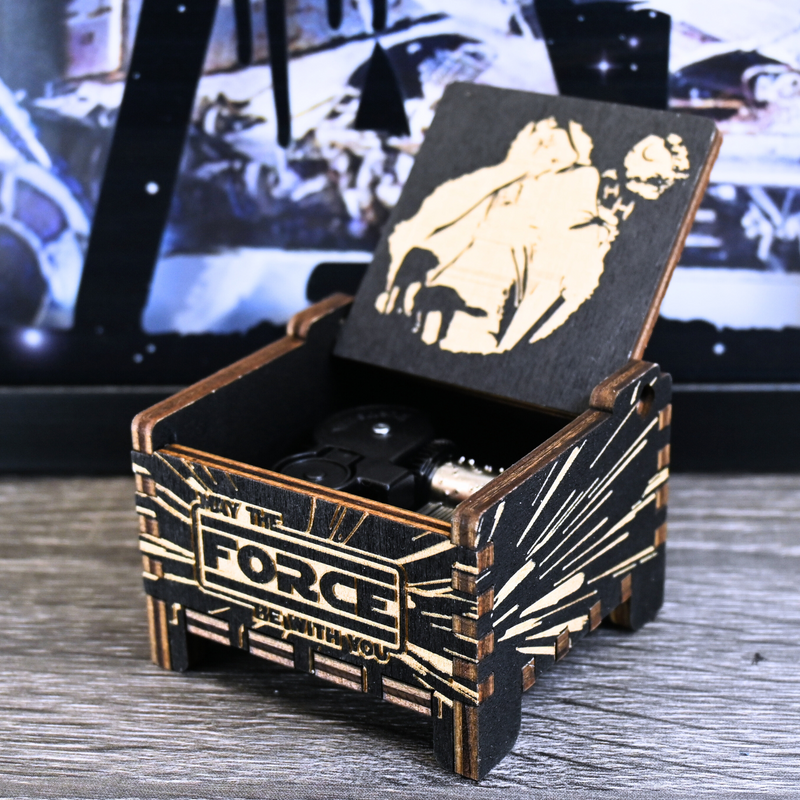 Load image into Gallery viewer, Star Wars &quot;Star Wars Main Title (Star Wars Theme Song)&quot; Wind-Up Automatic Music Box | &quot;Lightspeed&quot; Theme
