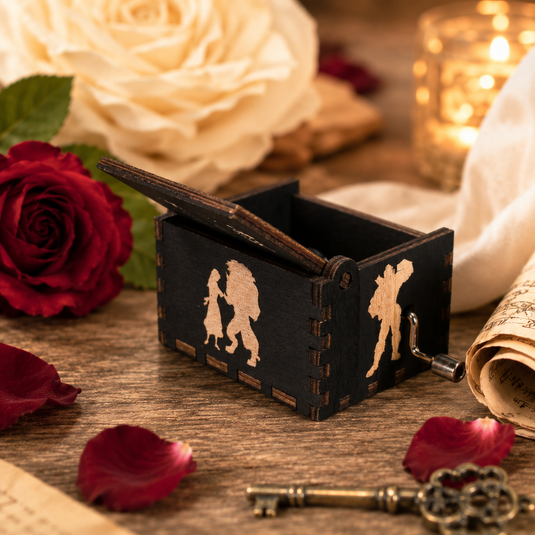Beauty and the Beast "Tale As Old As Time" Manual Crank Music Box