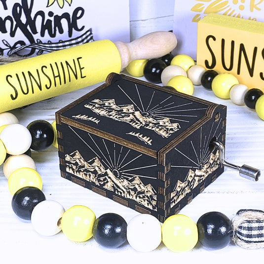 You Are My Sunshine Music Box Manual Crank Wooden Custom Music Boxes Handmade Birthday Anniversary Music Gift My Only Sunshine Sunflower