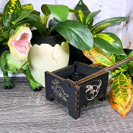 Jurassic Park: Join Alan Grant, Ellie Sattler, and Ian Malcolm on a tour of an island theme park filled with genetically resurrected dinosaurs. Get ready for an adventure with our iconic music box by MarketPlaceFad - Malaura Ashley.