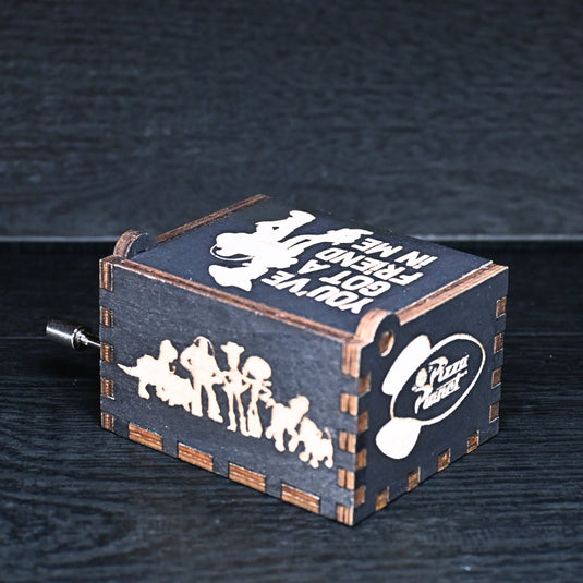 Toy Story Music Box Manual Crank Wood Custom Engraving Handmade Unique Keepsake Gift Wrapping Birthday You've Got a FRIEND in Me Music Box