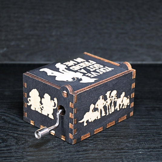 Toy Story Music Box Manual Crank Wood Custom Engraving Handmade Unique Keepsake Gift Wrapping Birthday You've Got a FRIEND in Me Music Box