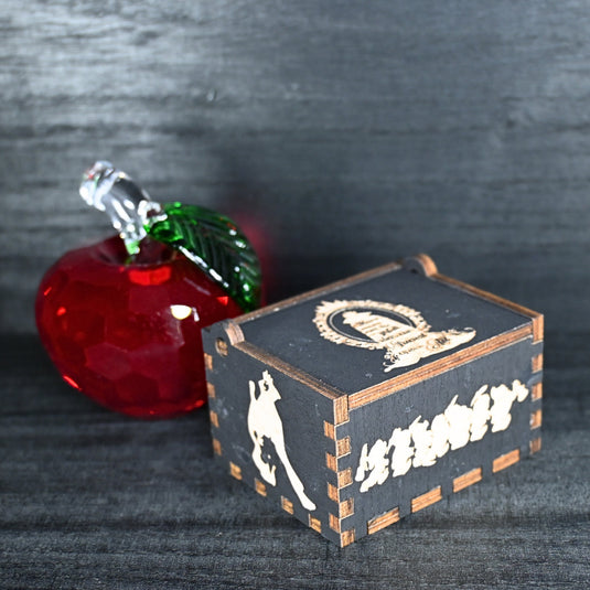Snow White Music Box Wood Manual Hand Crank Custom Handmade Gift Engagement Birthday Wedding Anniversary Someday My Prince Will Come Song
