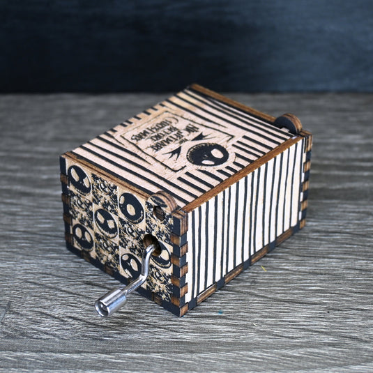 Nightmare Before Christmas Music Box THIS IS HALLOWEEN Music Box Manual Crank Wooden Custom Handmade Keepsake Idea Birthday Surprise Gift