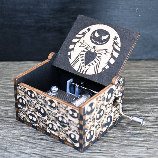 Nightmare Before Christmas Music Box THIS IS HALLOWEEN Music Box Manual Crank Wooden Custom Handmade Keepsake Idea Birthday Surprise Gift