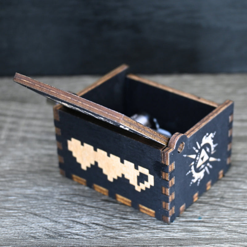 Load image into Gallery viewer, Are you looking for a one-of-a-kind gift for someone who adores Zelda? If so, you must check out the wooden music boxes at MarketPlacefad. These boxes are not just a source of melodious tunes but a work of art, handcrafted with attention to detail.
