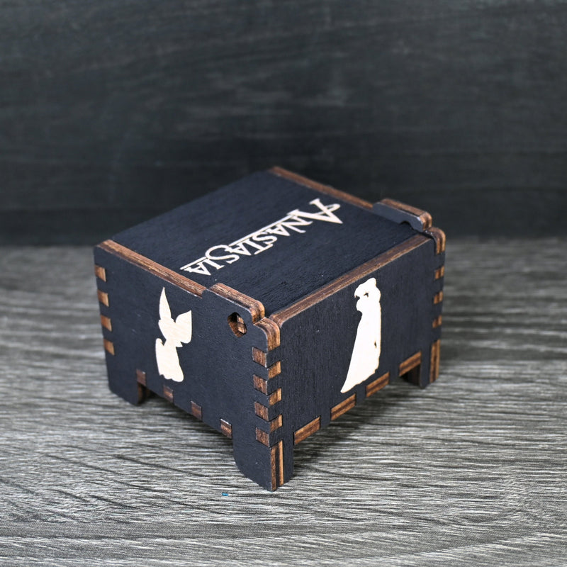 Load image into Gallery viewer, Anastasia Music Box Once Upon a December Automatic Wind-Up Wood Auto Music Box Custom Personalize Keepsake Gift Birthday Wedding Anniversary
