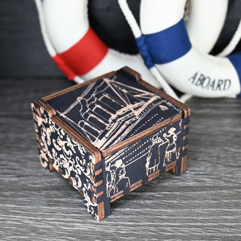 Load image into Gallery viewer, My Heart Will Go On Music Box | Titanic Handmade Wood Automatic Wind-Up Auto Wedding Engagement Gift Christmas Anniversary | Unique Keepsake

