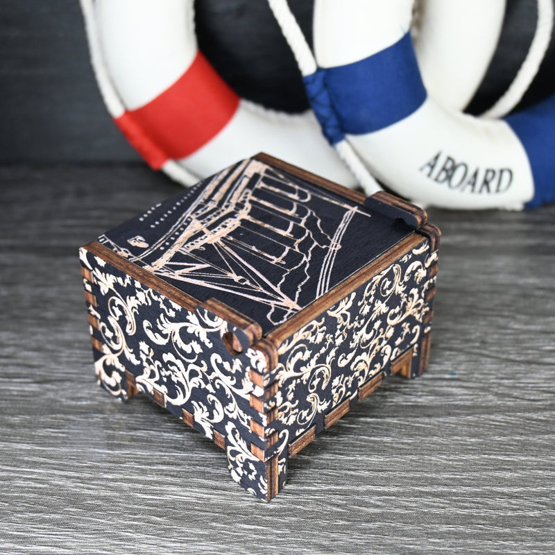 Load image into Gallery viewer, My Heart Will Go On Music Box | Titanic Handmade Wood Automatic Wind-Up Auto Wedding Engagement Gift Christmas Anniversary | Unique Keepsake

