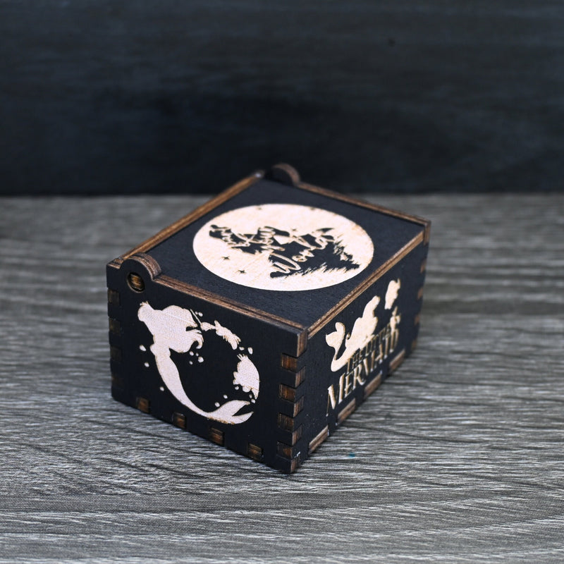 Load image into Gallery viewer, Part of Your World Music Box | Little Mermaid Music Box | Handmade Wood Manual Crank | Custom Birthday Wedding Anniversary Mother&#39;s Day Gift
