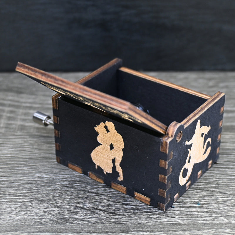 Load image into Gallery viewer, Little Mermaid Music Box UNDER THE SEA Music Box Manual Crank Wood Custom Handmade Unique Keepsake Gift Birthday Wedding Anniversary Ariel
