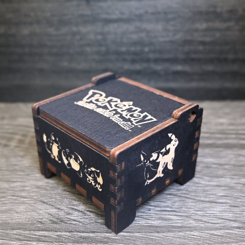 Load image into Gallery viewer, Pokemon Music Box Wooden Handmade Automatic Wind-Up Auto Personalize Customize Birthday Unique Gift Keepsake Gotta Catch Em All Theme Song
