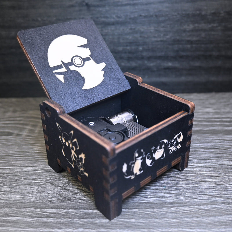 Load image into Gallery viewer, Pokemon Music Box Wooden Handmade Automatic Wind-Up Auto Personalize Customize Birthday Unique Gift Keepsake Gotta Catch Em All Theme Song
