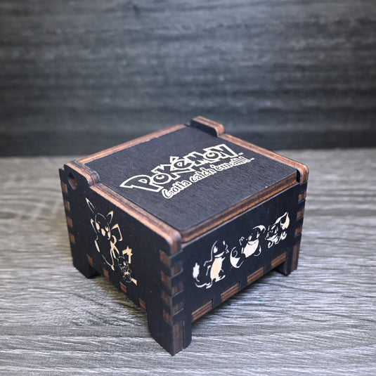 Pokemon Music Box Wooden Handmade Automatic Wind-Up Auto Personalize Customize Birthday Unique Gift Keepsake Gotta Catch Em All Theme Song