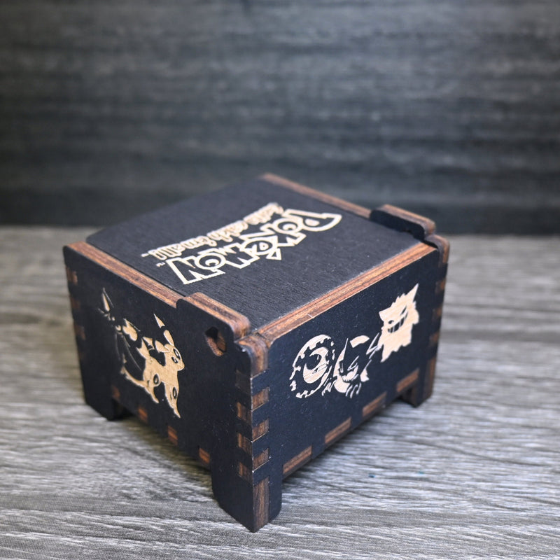 Load image into Gallery viewer, Pokemon Music Box Wooden Handmade Automatic Wind-Up Auto Personalize Customize Birthday Unique Gift Keepsake Gotta Catch Em All Theme Song
