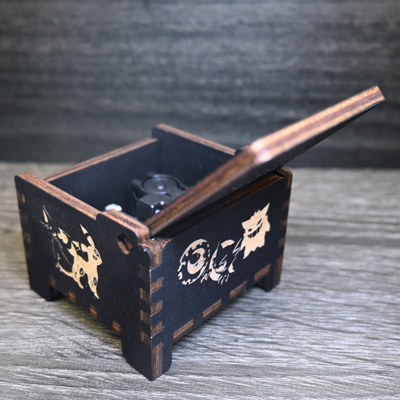 Load image into Gallery viewer, Pokemon Music Box Wooden Handmade Automatic Wind-Up Auto Personalize Customize Birthday Unique Gift Keepsake Gotta Catch Em All Theme Song
