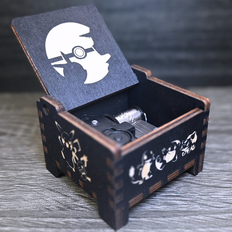 Load image into Gallery viewer, Pokemon Music Box Wooden Handmade Automatic Wind-Up Auto Personalize Customize Birthday Unique Gift Keepsake Gotta Catch Em All Theme Song
