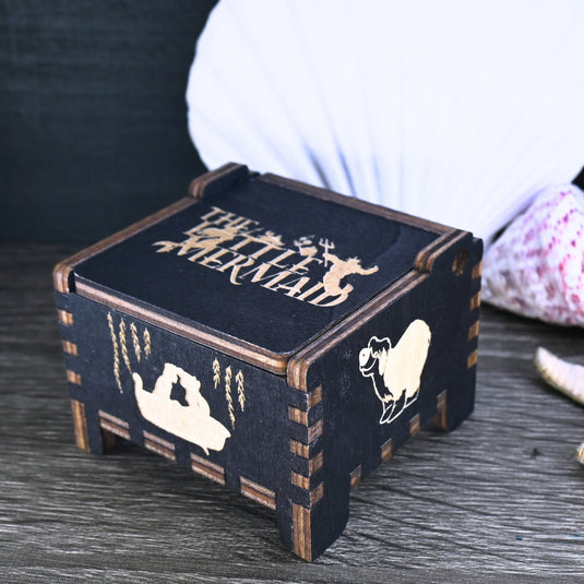 The Little Mermaid Music Box | Part of Your World Handmade Wooden Automatic Wind-Up Auto Engraved Custom | Birthday Wedding Anniversary