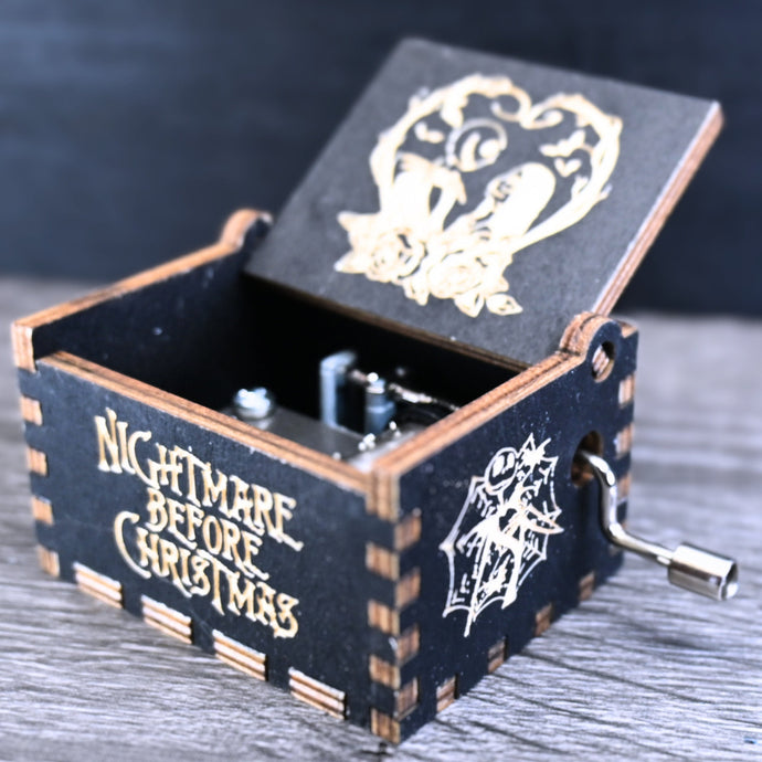 Nightmare Before Christmas Music Box Music Box Manual Crank Wooden Custom Handmade Keepsake Idea Birthday Surprise Gift SIMPLY MEANT to BE