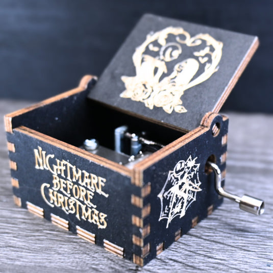 Nightmare Before Christmas Music Box Music Box Manual Crank Wooden Custom Handmade Keepsake Idea Birthday Surprise Gift SIMPLY MEANT to BE