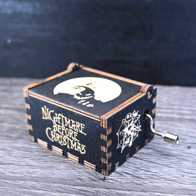 Load image into Gallery viewer, Nightmare Before Christmas Music Box Music Box Manual Crank Wooden Custom Handmade Keepsake Idea Birthday Surprise Gift SIMPLY MEANT to BE
