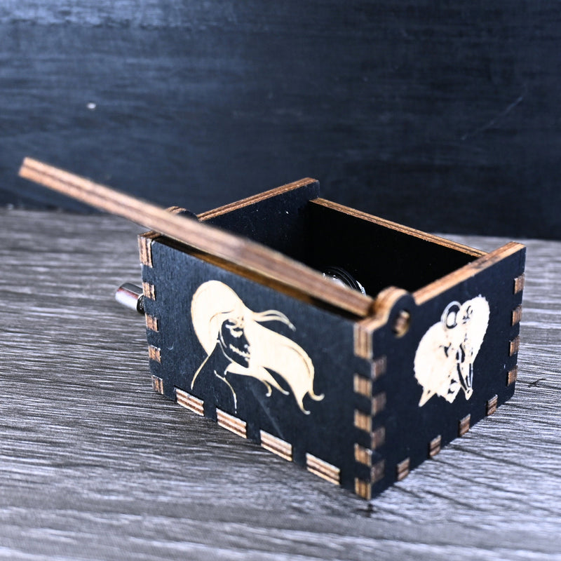Load image into Gallery viewer, Nightmare Before Christmas Music Box Music Box Manual Crank Wooden Custom Handmade Keepsake Idea Birthday Surprise Gift SIMPLY MEANT to BE

