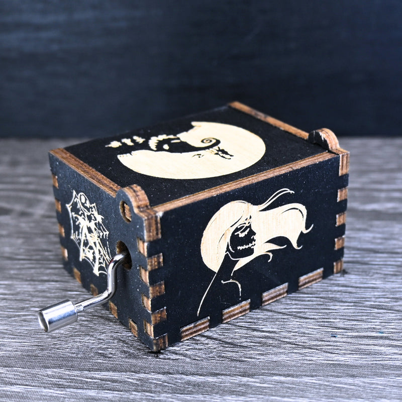 Load image into Gallery viewer, Nightmare Before Christmas Music Box Music Box Manual Crank Wooden Custom Handmade Keepsake Idea Birthday Surprise Gift SIMPLY MEANT to BE
