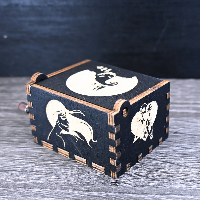 Load image into Gallery viewer, Nightmare Before Christmas Music Box Music Box Manual Crank Wooden Custom Handmade Keepsake Idea Birthday Surprise Gift SIMPLY MEANT to BE
